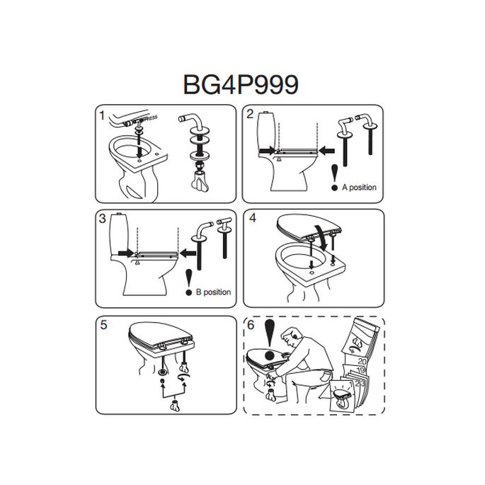 Pressalit 1000 304000-BG4999 toiletzitting met deksel wit