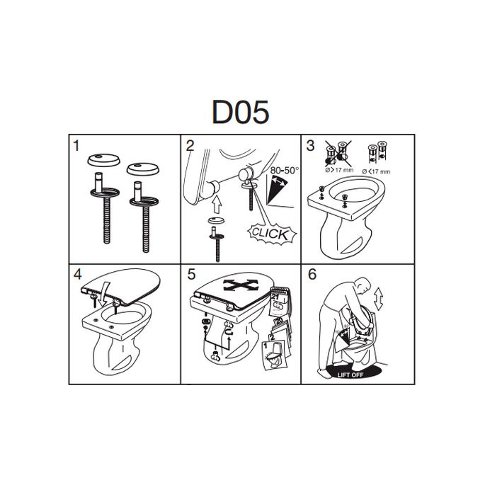 Pressalit Scandinavia PLUS 758001-D05999 toiletzitting met deksel zwart
