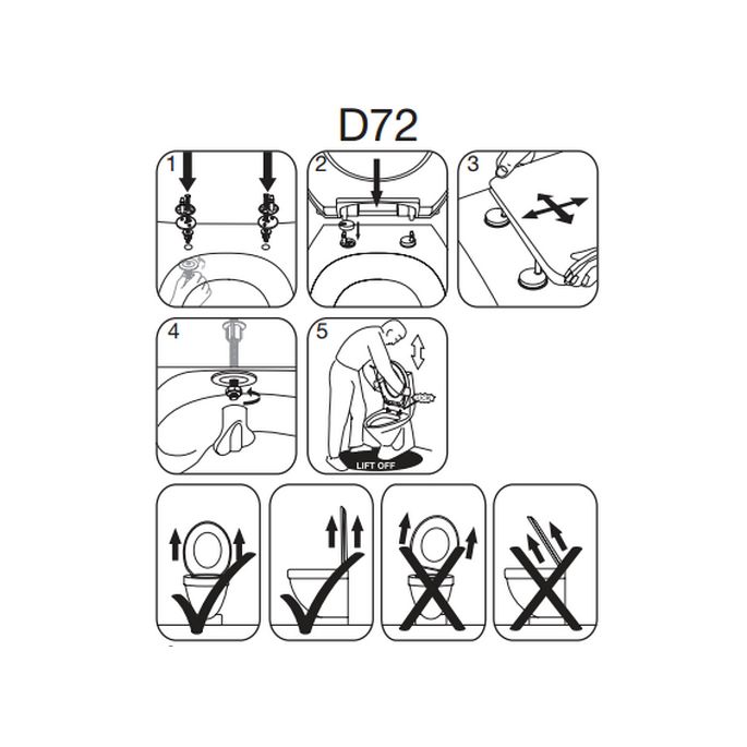 Pressalit Calmo 556000-D72999 toiletzitting met deksel wit