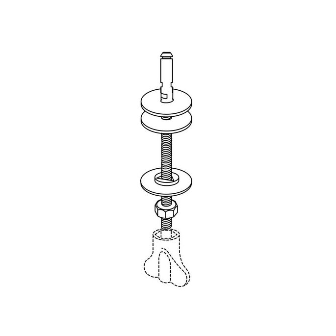 Pressalit DA7999 320-300+ set vaste scharnieren chroom