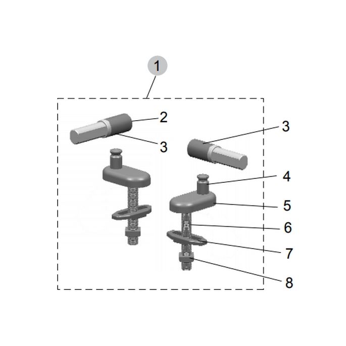 Ideal Standard Mia TV109AA set van 2 scharnieren chroom