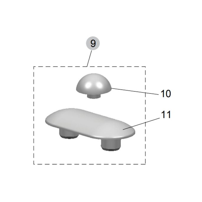 Ideal Standard Moments K801901 buffers rond en ovaal *niet meer leverbaar*