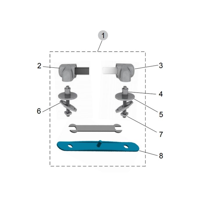 Ideal Standard Softmood TV111AA set van 2 scharnieren chroom