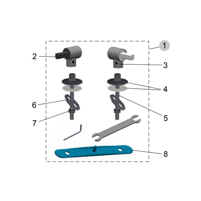 Ideal Standard Tonic K1940AA set van 2 scharnieren chroom (voor toiletzitting K706101 vanaf 2011) *niet meer leverbaar*
