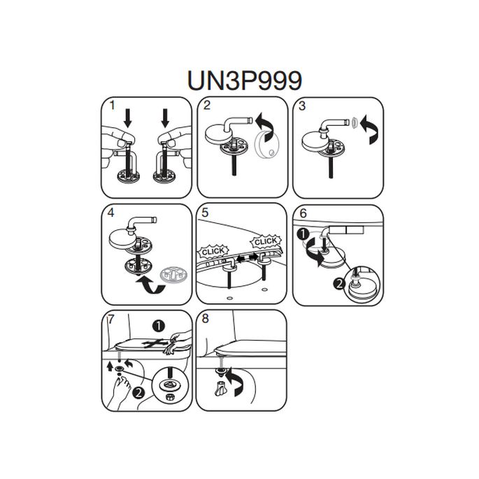 Pressalit 2000 124000-UN3999 toiletzitting met deksel wit