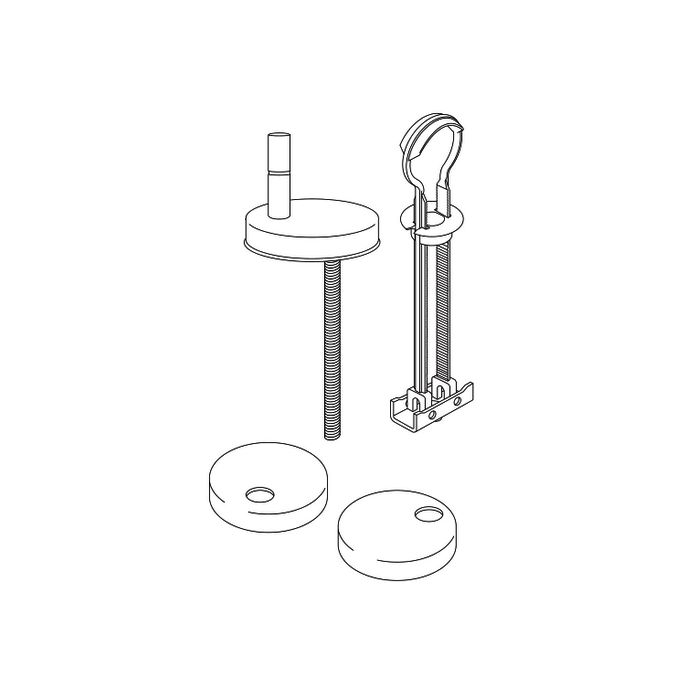 Villeroy en Boch Omnia Architectura Compact / Subway 1.0 Compact 92205661 set verstelbare scharnieren chroom