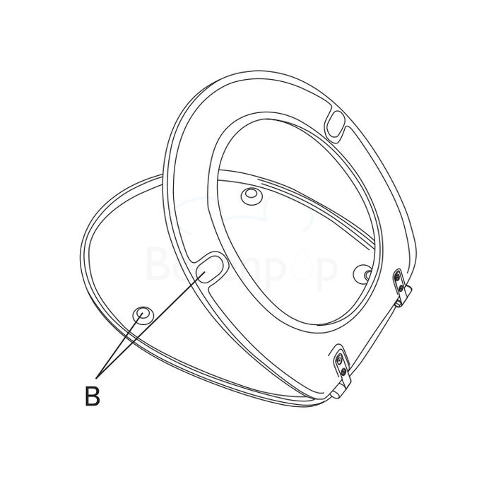 Villeroy en Boch O.Novo / Omnia Classic 88230161 set vaste scharnieren chroom