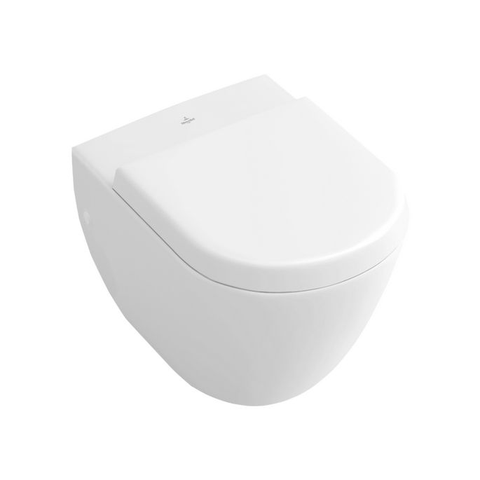 Villeroy en Boch Subway 1.0 Compact 9M66S101 toiletzitting met deksel wit