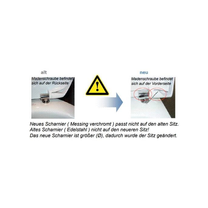 Ideal Standard Softmood T2326BJ set van 2 scharnieren chroom (vanaf 01/09/2012) *niet meer leverbaar*