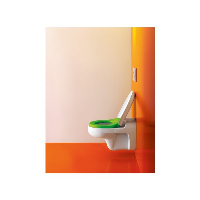 Laufen Florakids 8910300720001 toiletzitting met deksel wit/ groen *niet meer leverbaar*