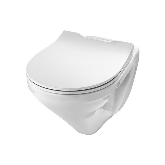 Pressalit Projecta Solid Pro 1004011-DG4925 toiletzitting met deksel wit polygiene