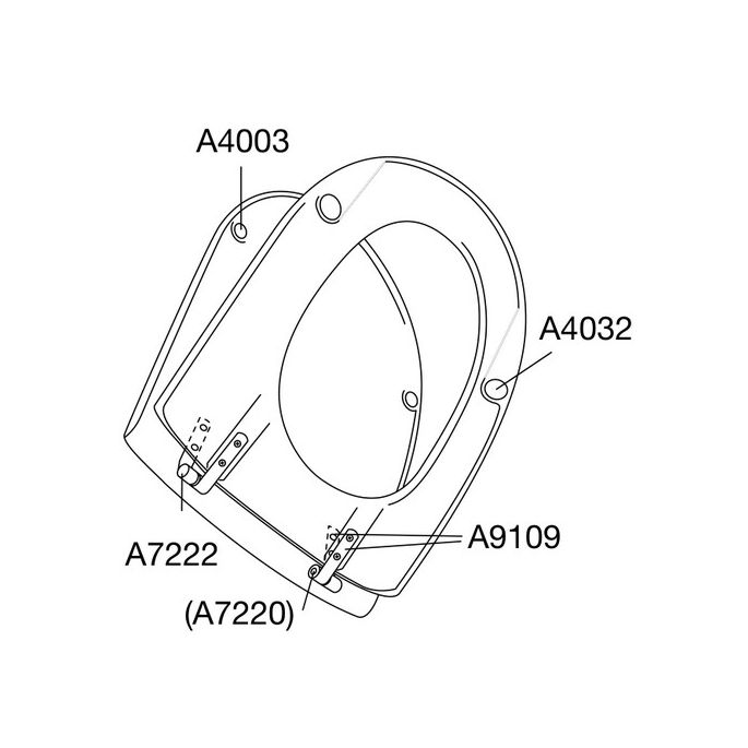 Pressalit Objecta D 172011-BQ6999 toiletzitting met deksel wit polygiene
