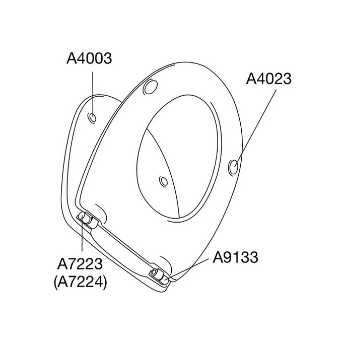 Pressalit Pinocchio (Kinderzitting) 211000-BU5999 toiletzitting zonder deksel wit