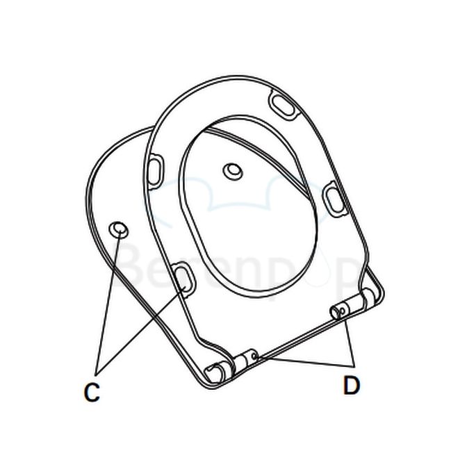 Villeroy en Boch (Omnia) Architectura Slimseat 9M70S101 toiletzitting met deksel wit