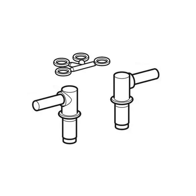 Geberit 597110000 set scharnieren chroom