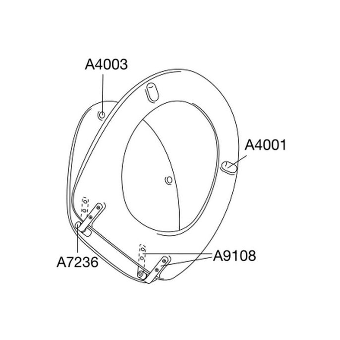 Pressalit 2000 124000-UN3999 toiletzitting met deksel wit