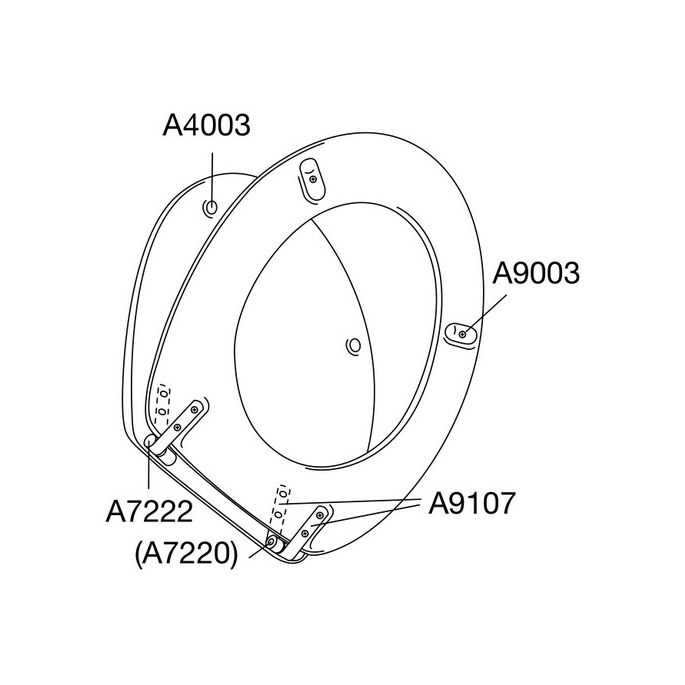Pressalit Scandinavia 74000-UN3999 toiletzitting zonder deksel wit (OUTLET)
