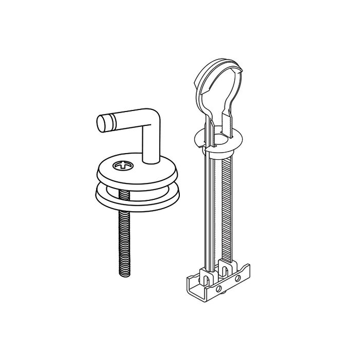 Villeroy en Boch Hommage 92205261 set verstelbare scharnieren chroom *niet meer leverbaar*
