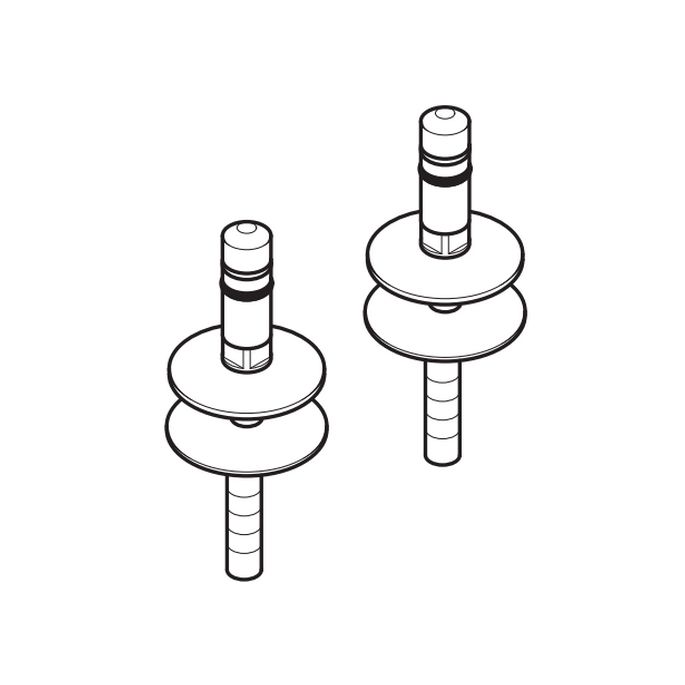 Villeroy en Boch Subway 2.0 - Vivia 92212261 set vaste scharnieren chroom