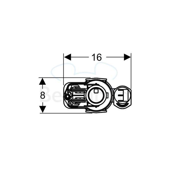 Geberit 283354KD1 Type 590-380 spoelmechanisme met vlotterkraan *niet meer leverbaar*