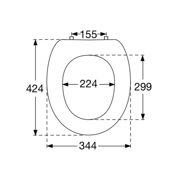 Villeroy en Boch Amadea 88100161 set vaste scharnieren chroom