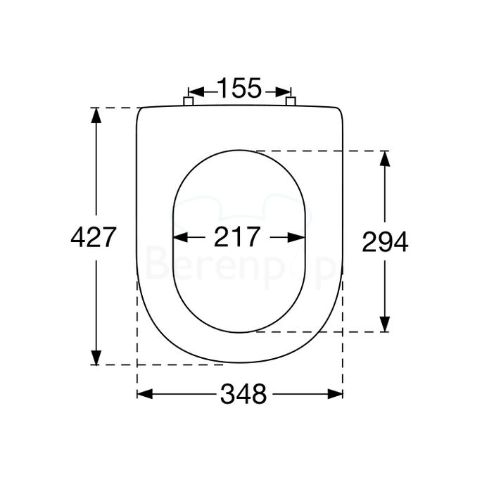 Villeroy en Boch Magnum 92204461 set vaste scharnieren chroom