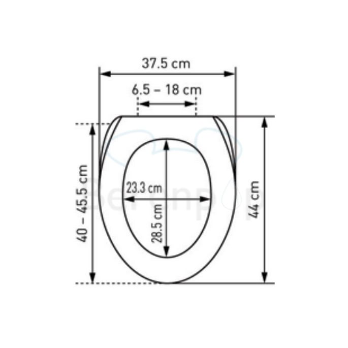 Diaqua Barbana 31166611 toiletzitting met deksel oranje