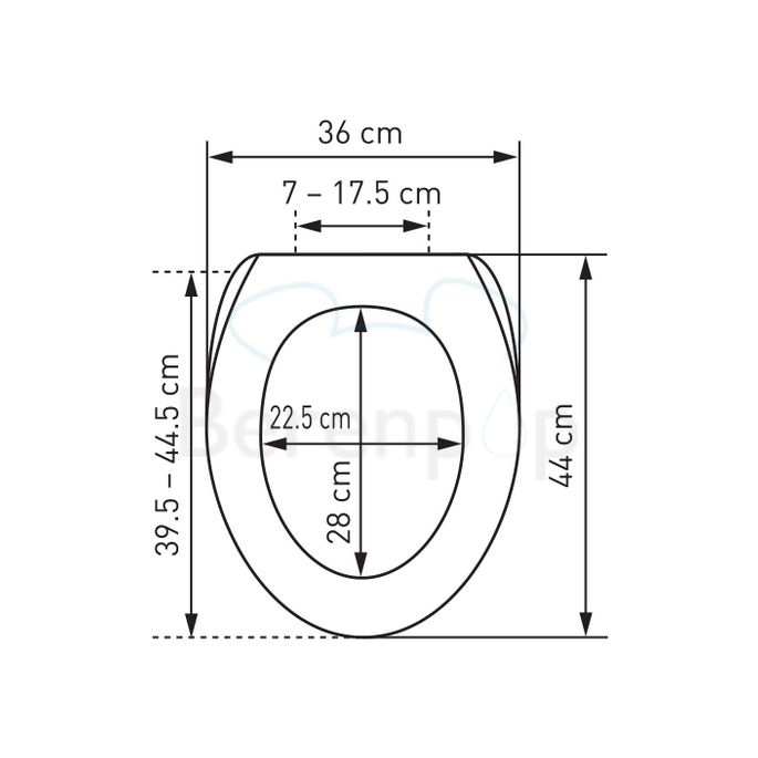 Diaqua Lille 31163541 toiletzitting met deksel wit