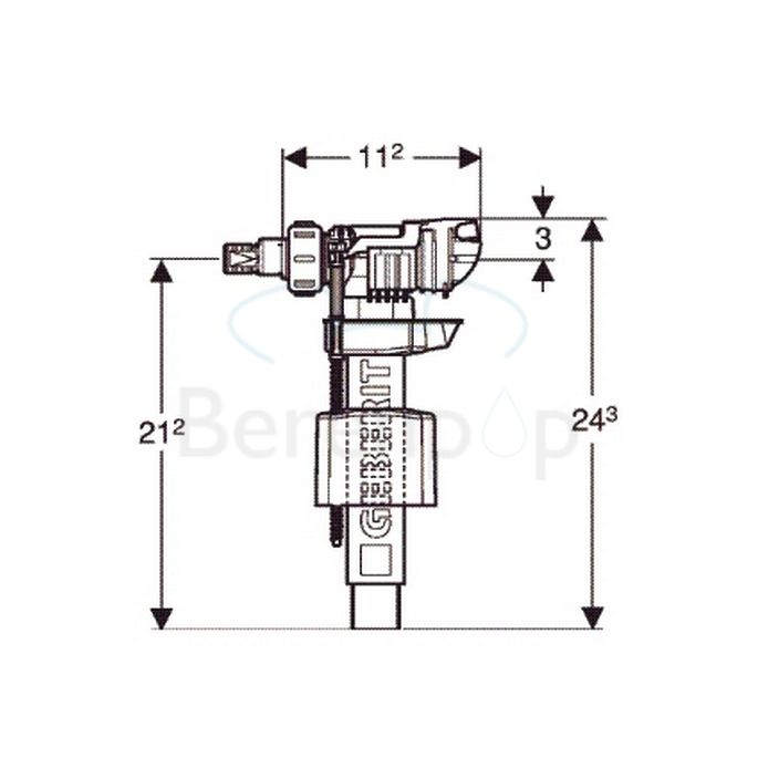 Geberit 240714001 Type 380 vlotterkraan (Unifill)