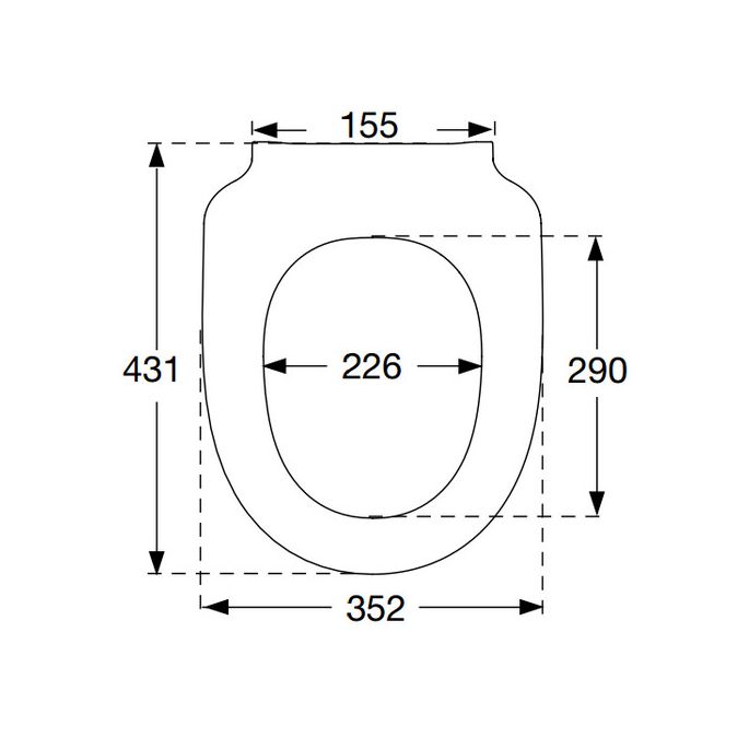 Pressalit 300+ 776000-DA8999 toiletzitting met deksel wit