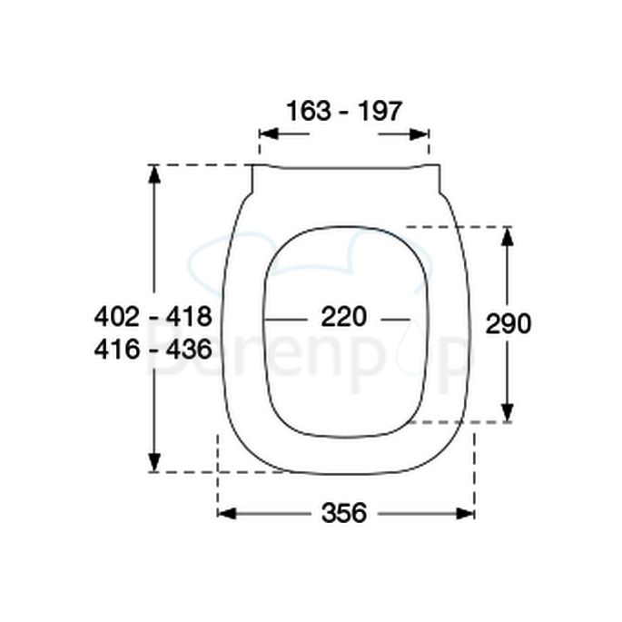 Pressalit Code 778000-DD8999 toiletzitting met deksel wit