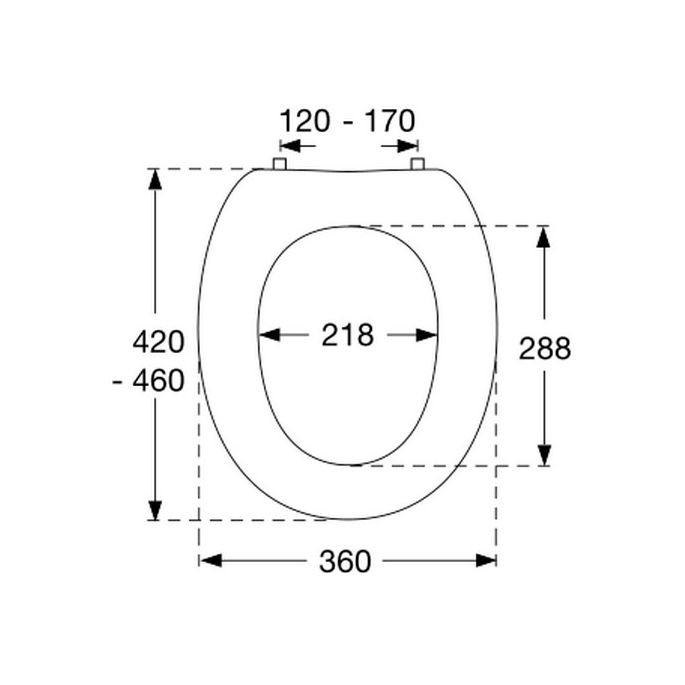 Pressalit Dania 982000-B47999 toiletzitting met deksel wit