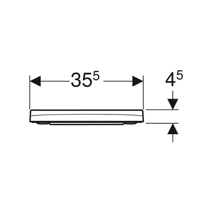 Geberit Smyle Square 500237011 toiletzitting met deksel wit