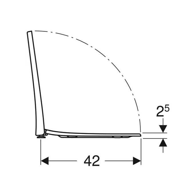 Geberit Acanto 500.605.01.2 toiletzitting met deksel wit