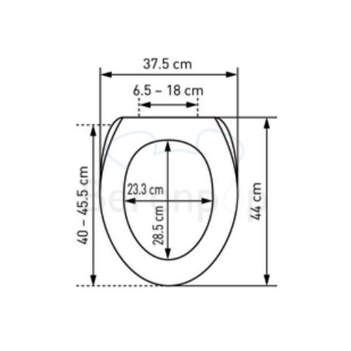Diaqua Barbana 31166670 toiletzitting met deksel geel