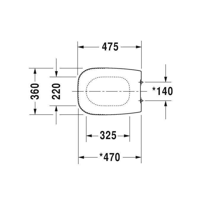 Duravit D-Code 0067410000 toiletzitting met deksel wit