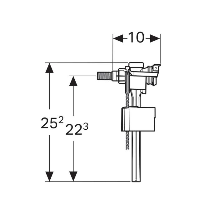 Geberit 136724003 Type 333 vlotterkraan