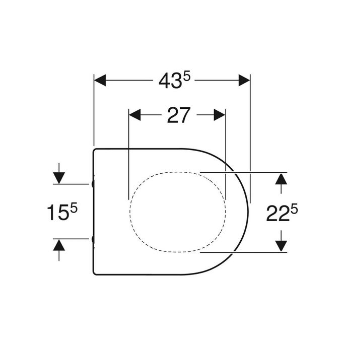 Geberit Acanto 500.605.01.2 toiletzitting met deksel wit