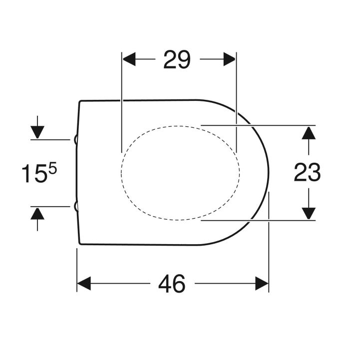 Geberit Renova Plan 573070000 toiletzitting met deksel wit
