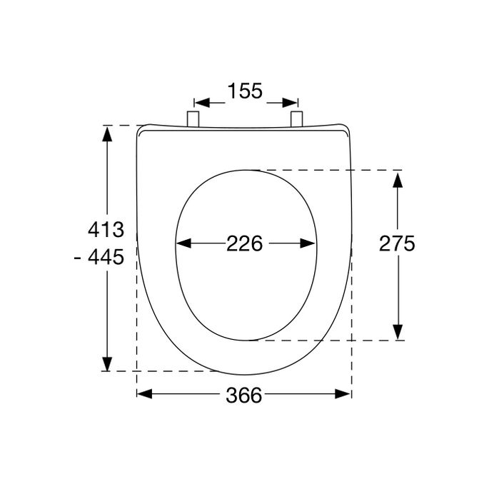 Pressalit Objecta D Pro 997011-DH4999 toiletzitting zonder deksel wit polygiene