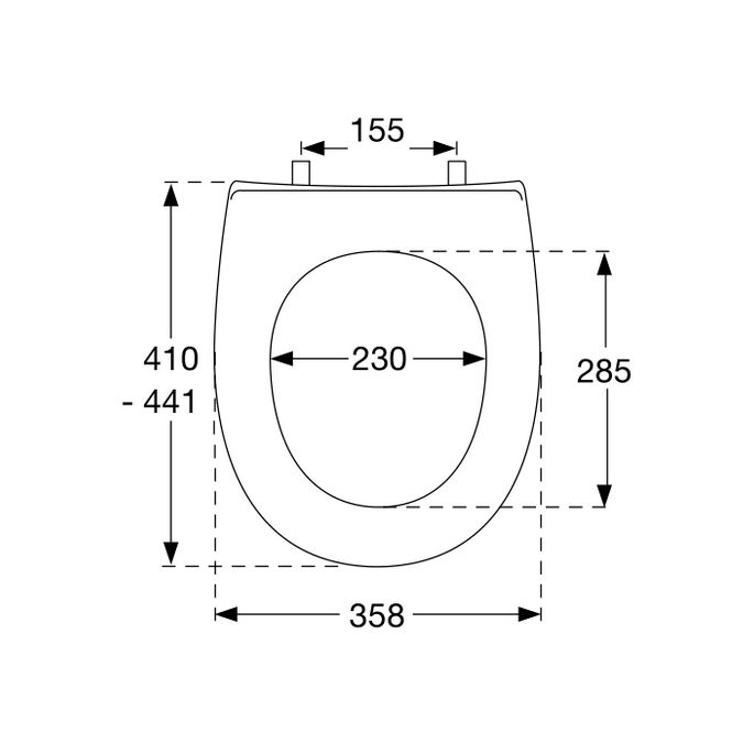 Pressalit Objecta Pro 989011-DH4999 toiletzitting zonder deksel wit polygiene