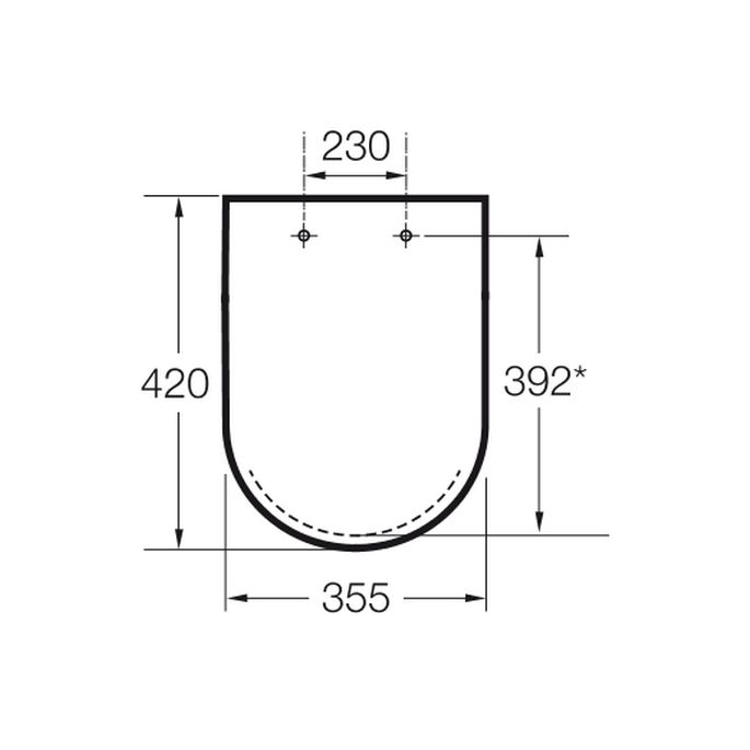Roca Dama Compact A80178C004 toiletzitting met deksel wit