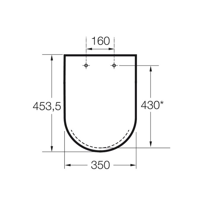 Roca The Gap A801472004 toiletzitting met deksel wit
