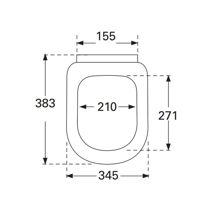 Villeroy en Boch Subway Compact 9M666101 toiletzitting met deksel wit