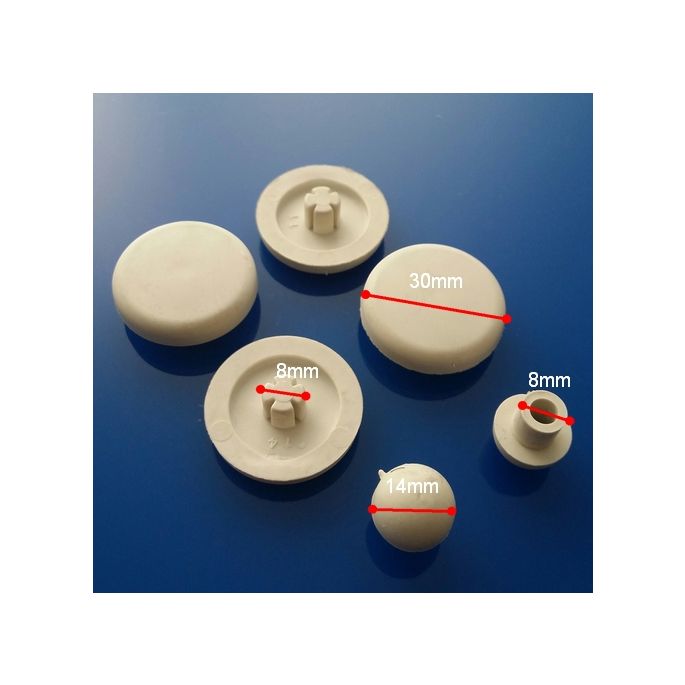Geberit 598107000 set buffers voor toiletzitting rond