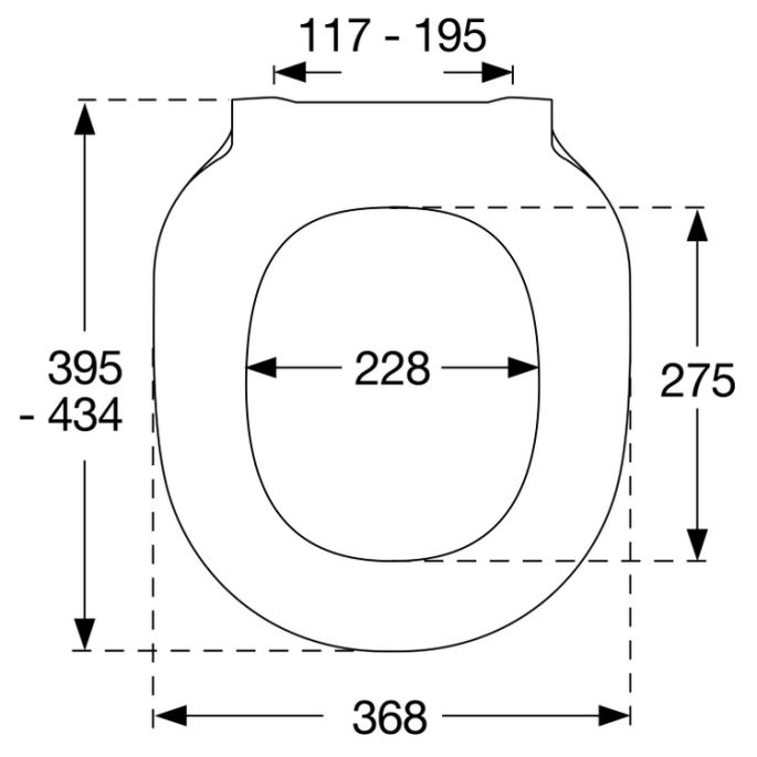 Pressalit Connexion 1134011-DM4999 toiletzitting met deksel wit polygiene