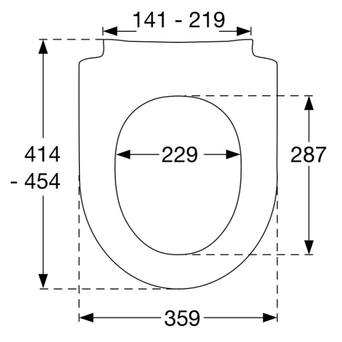 Pressalit Sway D 934230-BL6999 toiletzitting met deksel mat wit