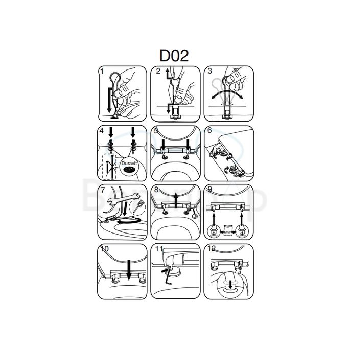 Pressalit 345 938000-D02999 toiletzitting met deksel wit