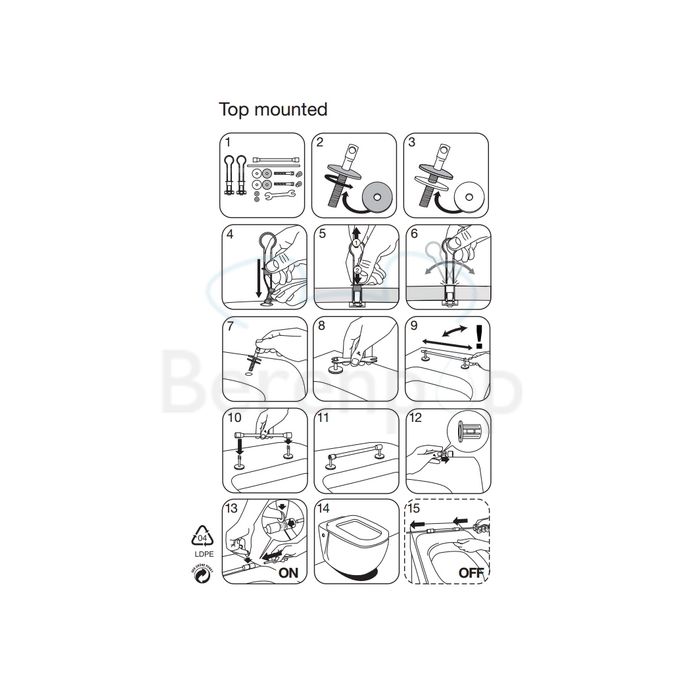 Villeroy en Boch (Omnia) Architectura / O.Novo / Subway 9M636101 toiletzitting zonder deksel wit
