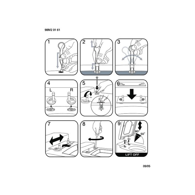 Villeroy en Boch Bellevue 98M2S101 toiletzitting met deksel wit
